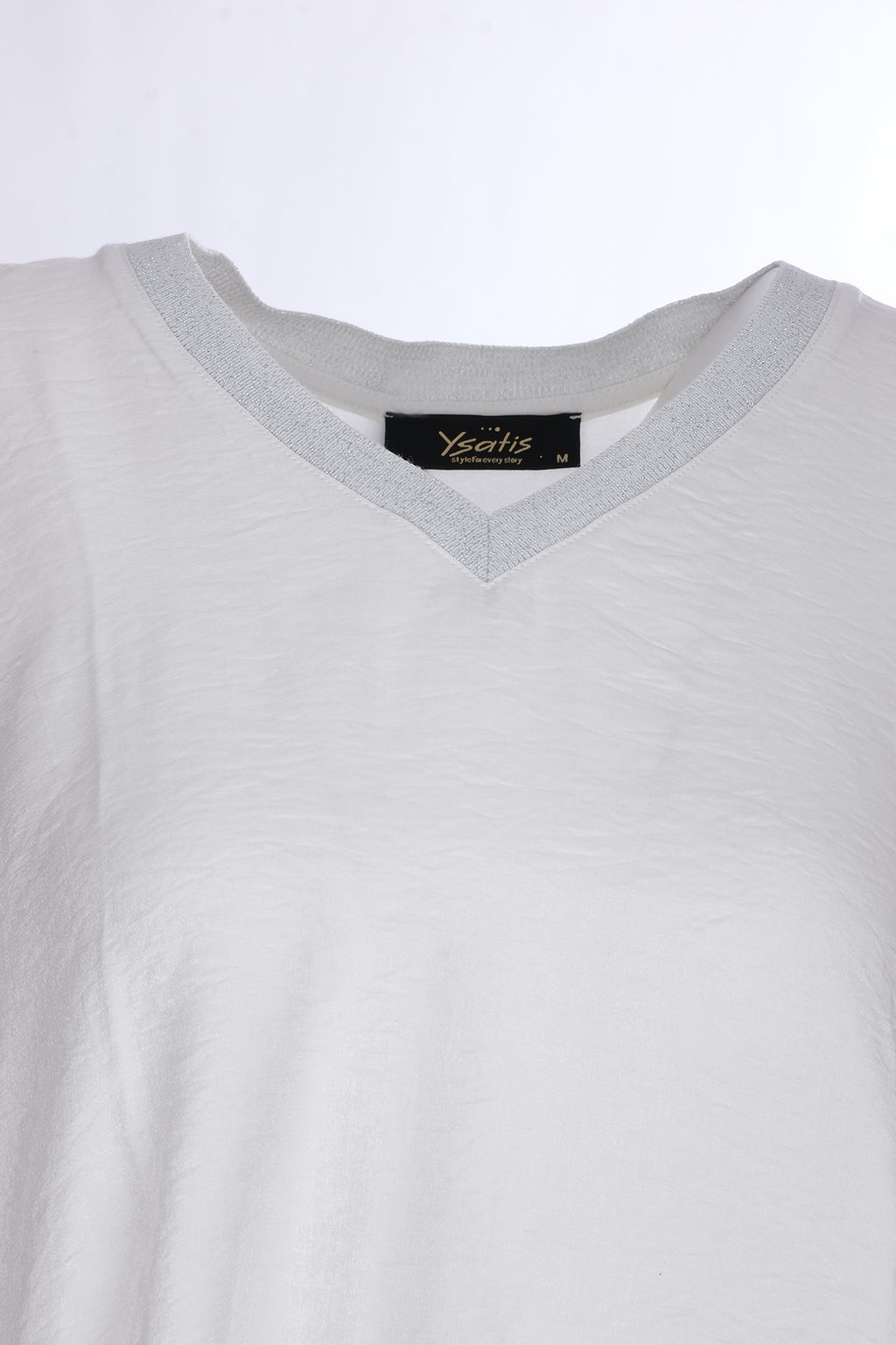 Ysatis Minimalist V Yaka Oversize Crop Bluz - Rahat ve Şık