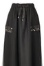 Ysatis Midi Pileli Oversize Şifon Etek - Taş Detaylı - Günlük & Özel Gün