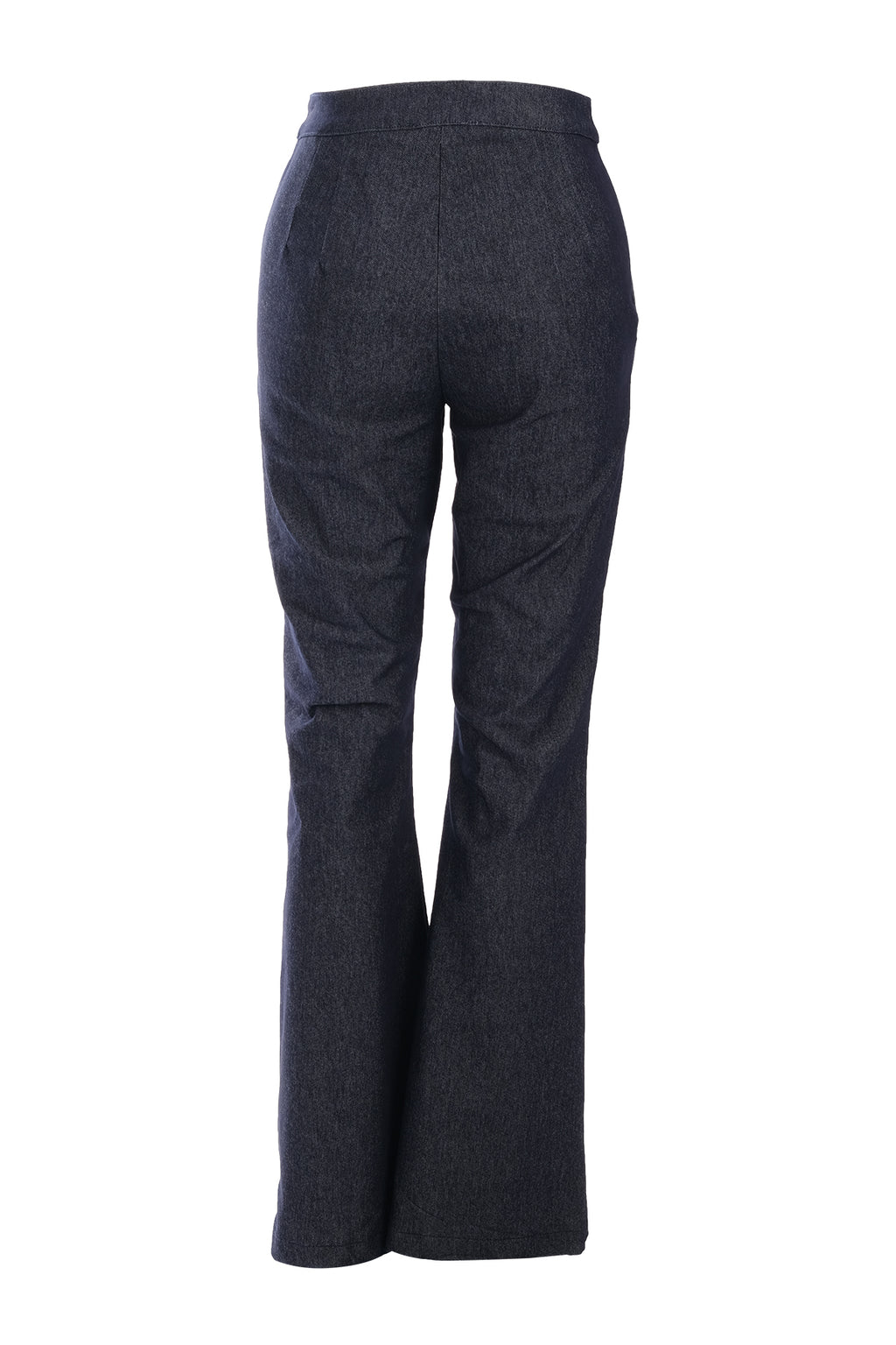 Ysatis Minimalist Yüksek Bel Çizgili Kemerli Kadın Pantolon - Günlük & İş