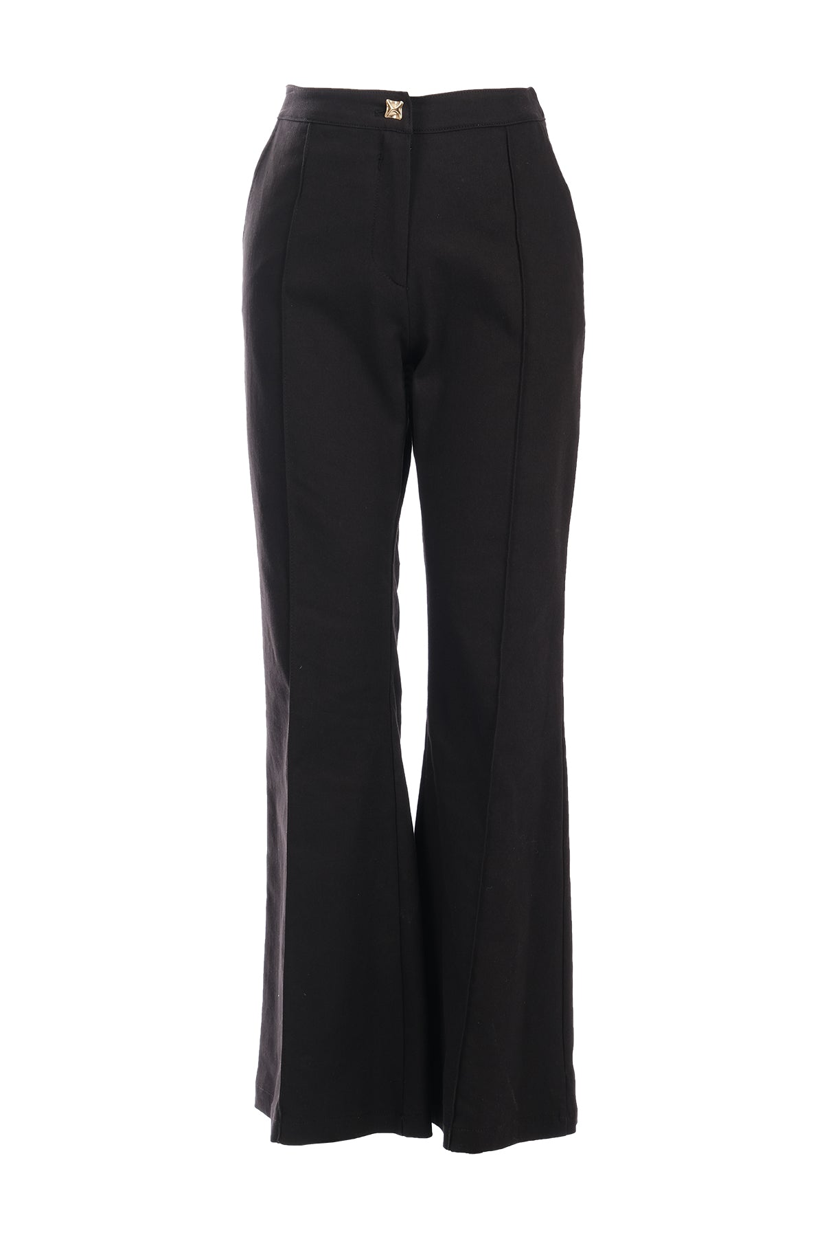 Ysatis Minimalist Yüksek Bel Çizgili Kemerli Kadın Pantolon - Günlük & İş