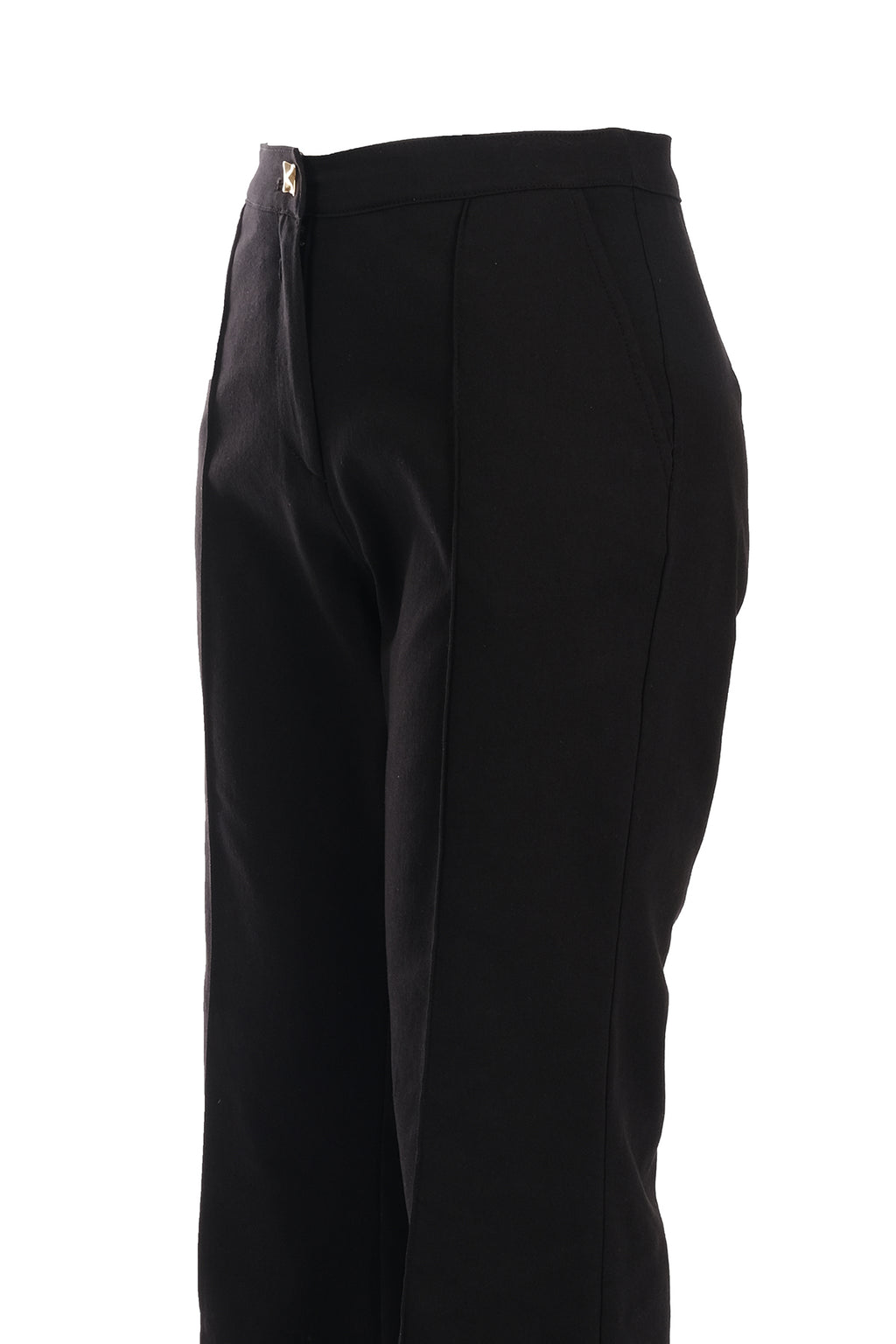 Ysatis Minimalist Yüksek Bel Çizgili Kemerli Kadın Pantolon - Günlük & İş