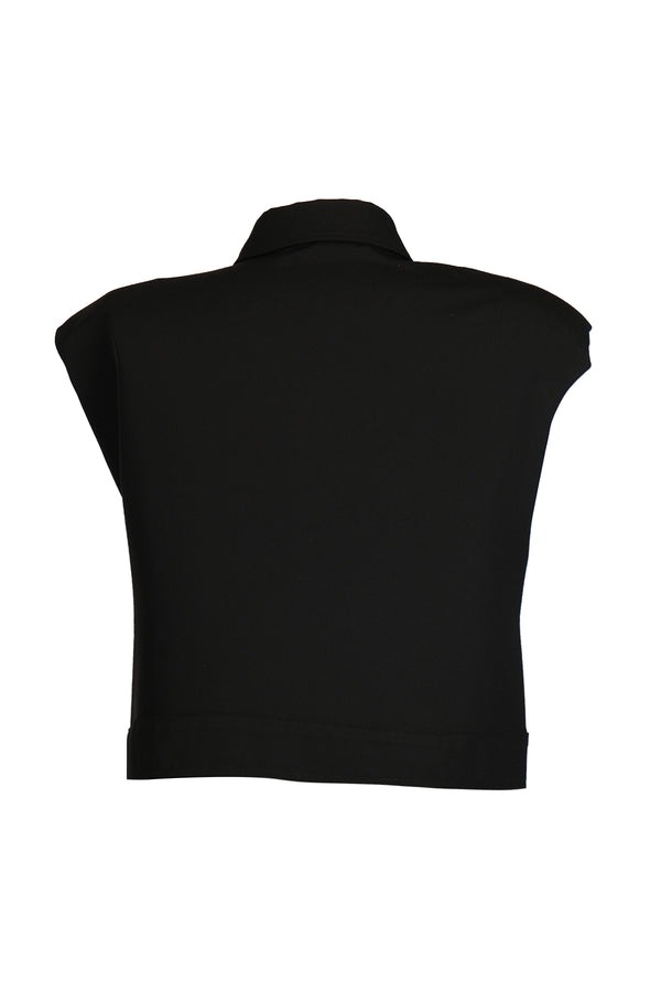 Ysatis Oversize Kolsuz Crop Yelek - Minimalist Şıklık