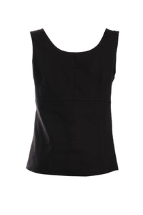 Ysatis Minimalist Crop Denim Yelek - Kolsuz, Düğmeli, Günlük
