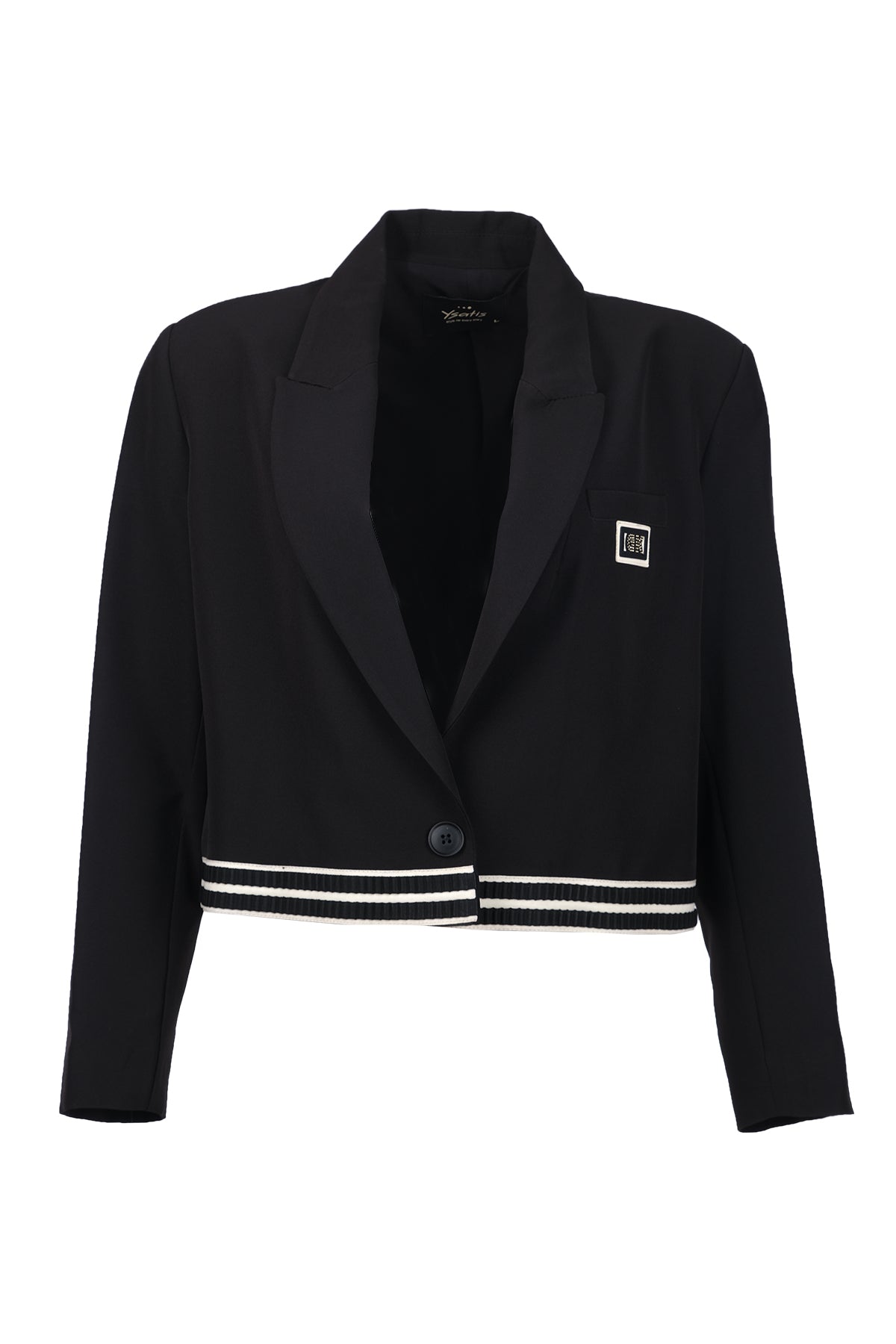 Ysatis Minimalist Crop Blazer Ceket - Uzun Kol - Günlük & Şık Translation missing: tr.content.product_image_main