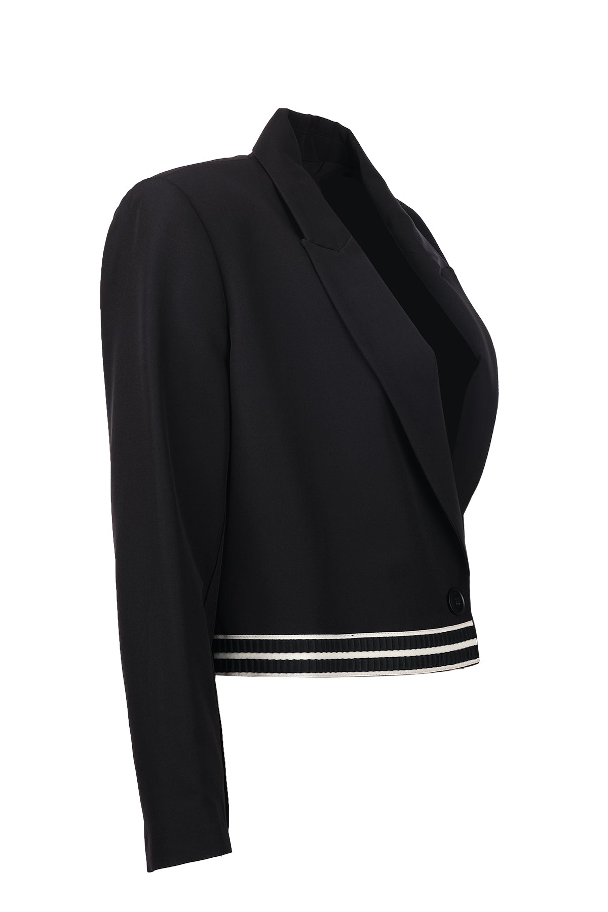 Ysatis Minimalist Crop Blazer Ceket - Uzun Kol - Günlük & Şık