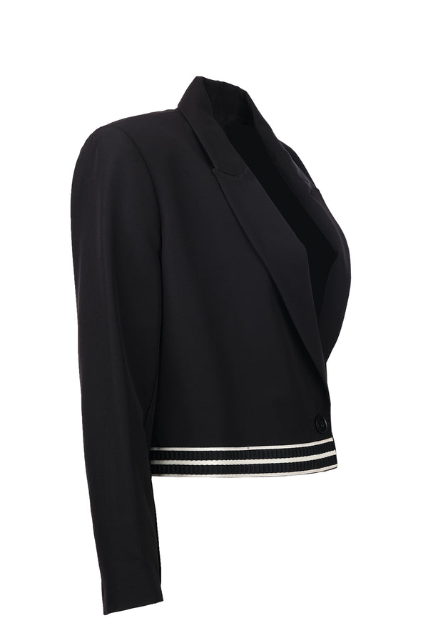 Ysatis Minimalist Crop Blazer Ceket - Uzun Kol - Günlük & Şık