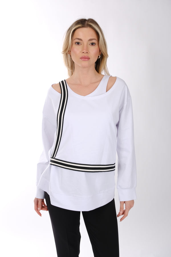 Ysatis Minimalist Oversize V Yaka Uzun Kol Kadın Bluz - Günlük & Özel Gün