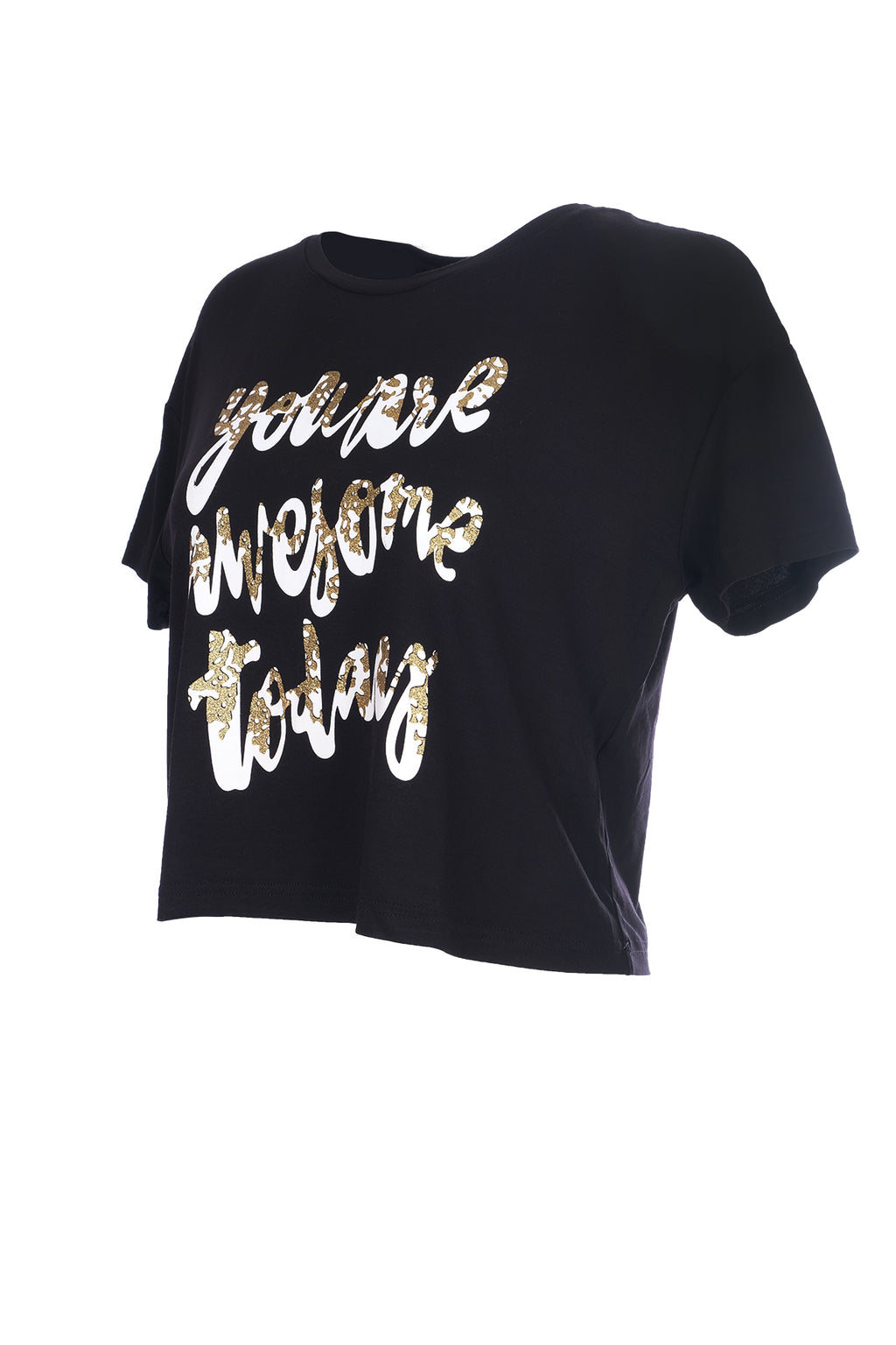 Ysatis Oversize Crop Bluz: Kısa Kol Yuvarlak Yaka Günlük Kadın