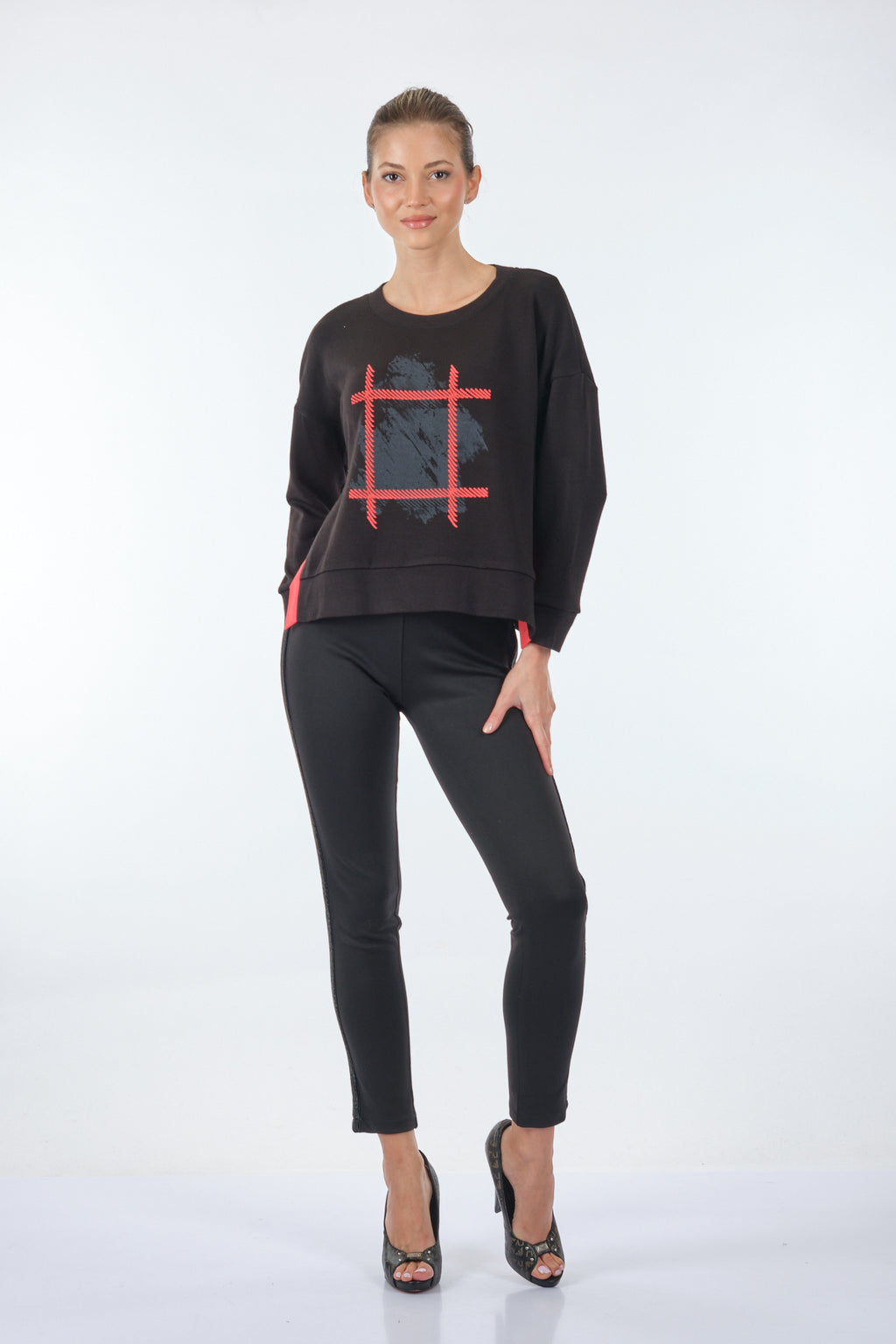 Ysatis Oversize Crop Uzun Kollu Kadın Triko - Minimalist Günlük Stil