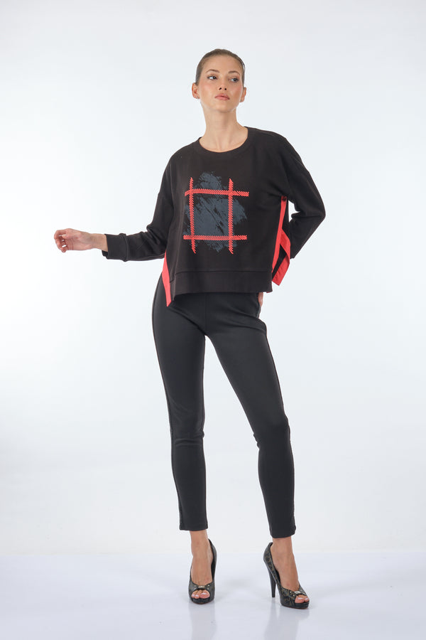 Ysatis Oversize Crop Uzun Kollu Kadın Triko - Minimalist Günlük Stil