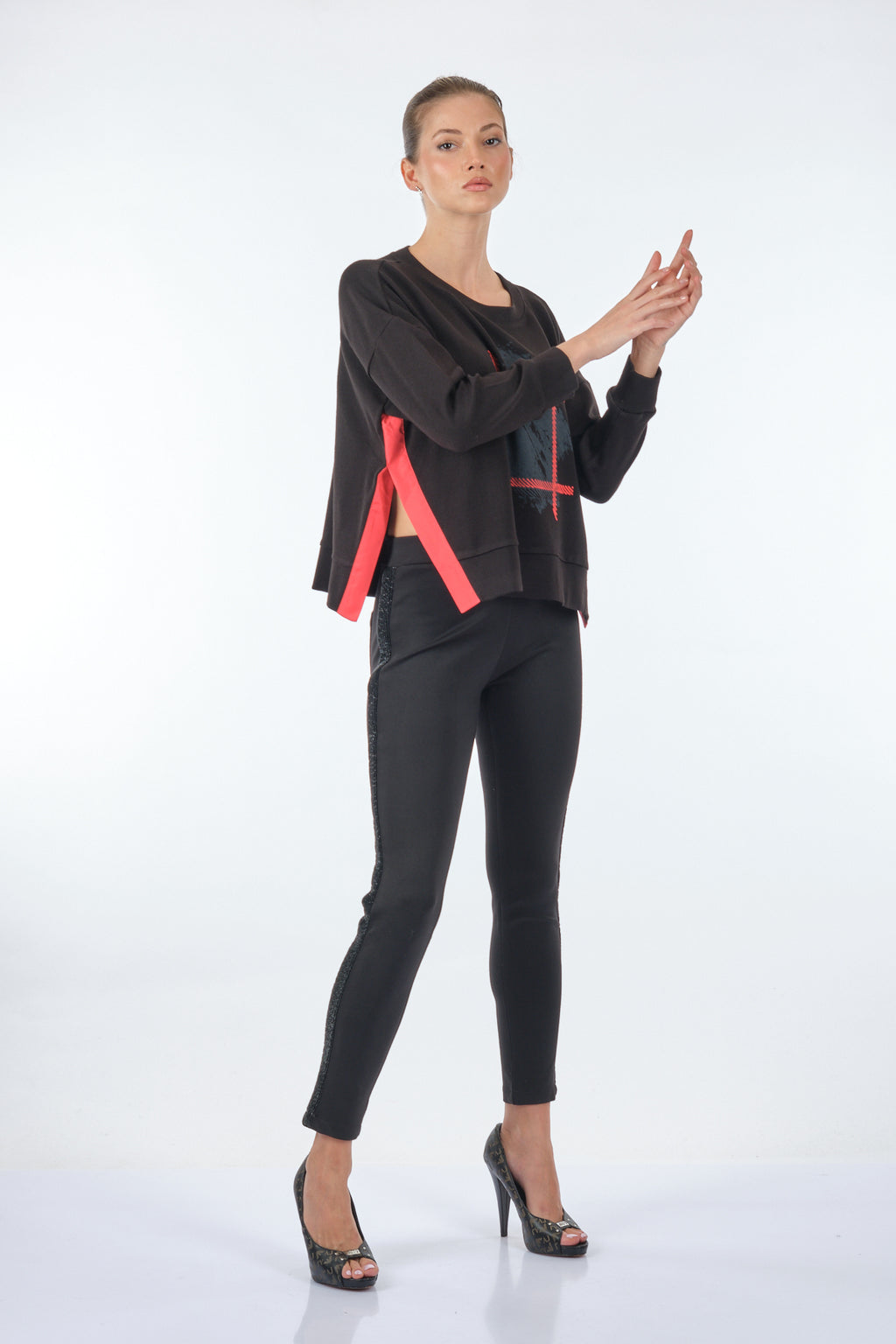Ysatis Oversize Crop Uzun Kollu Kadın Triko - Minimalist Günlük Stil