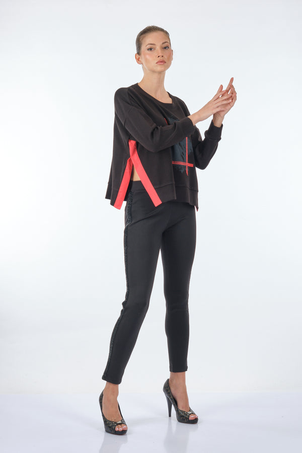 Ysatis Oversize Crop Uzun Kollu Kadın Triko - Minimalist Günlük Stil