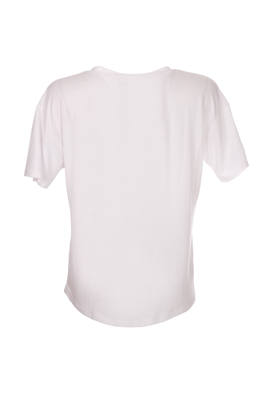 Ysatis V Yaka Oversize Minimalist Kadın Bluz - Kısa Kol - Günlük