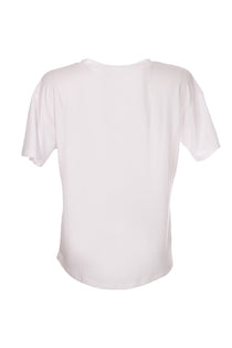 Ysatis V Yaka Oversize Minimalist Kadın Bluz - Kısa Kol - Günlük