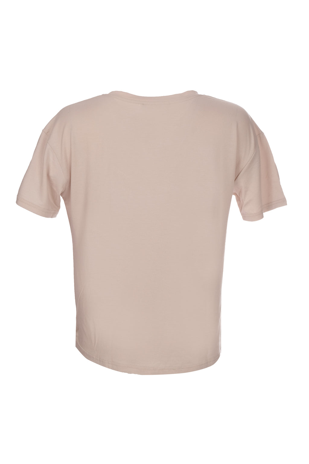 Ysatis V Yaka Oversize Minimalist Kadın Bluz - Kısa Kol - Günlük