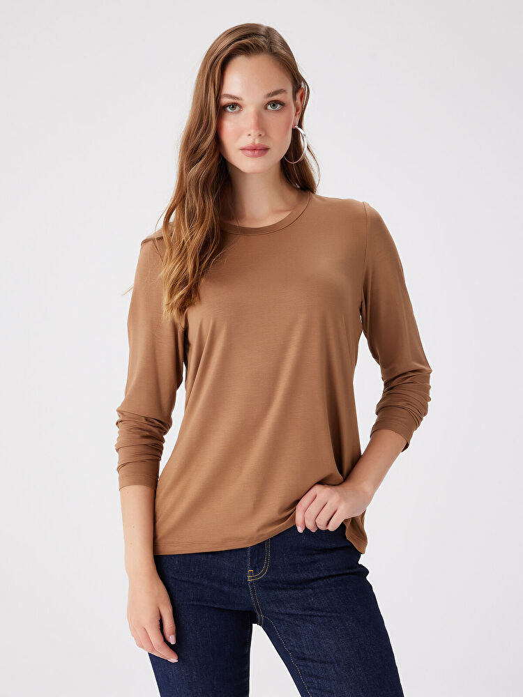 Yuvarlak Yaka Uzun Kol T-Shirt FAİK SÖNMEZ Ana görsel