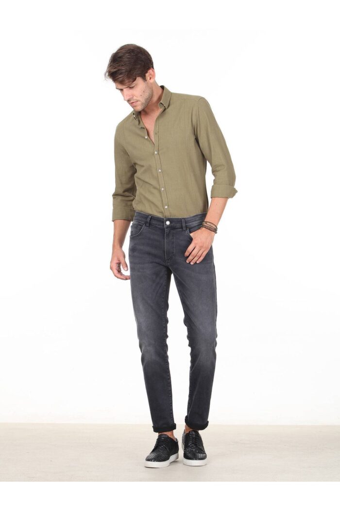 Kip Erkek Slim Fit Jean Pantolon - Minimalist Günlük Tarz - Görsel 1